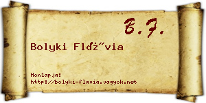 Bolyki Flávia névjegykártya